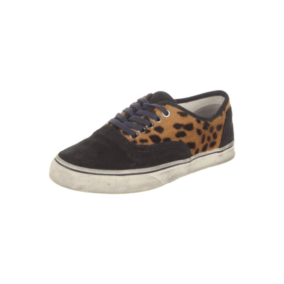 RE/DONE NIB 70s Low Top Skate in Leopard Calf Hair Size EU 38/US 8 - Picture 5 of 9